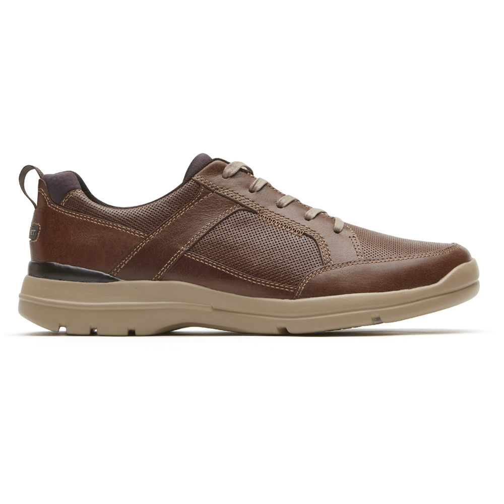 Rockport Singapore Mens Sneakers - City Edge Lace-Up Brown - KV6419052